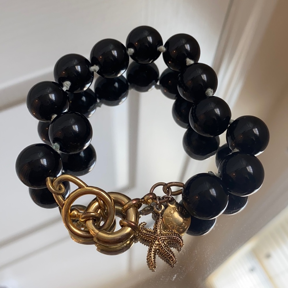 Jcrew black bead bracelet